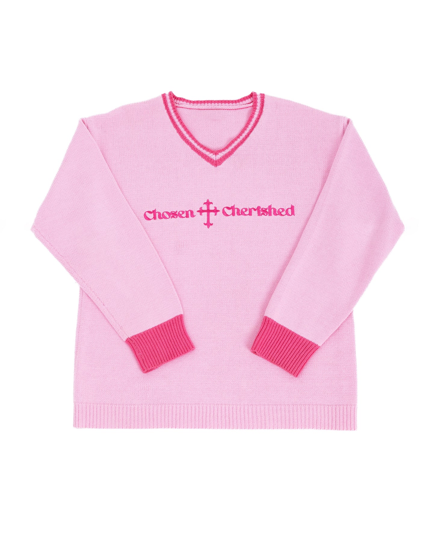 'Chosen & Cherished' Sweater Pink