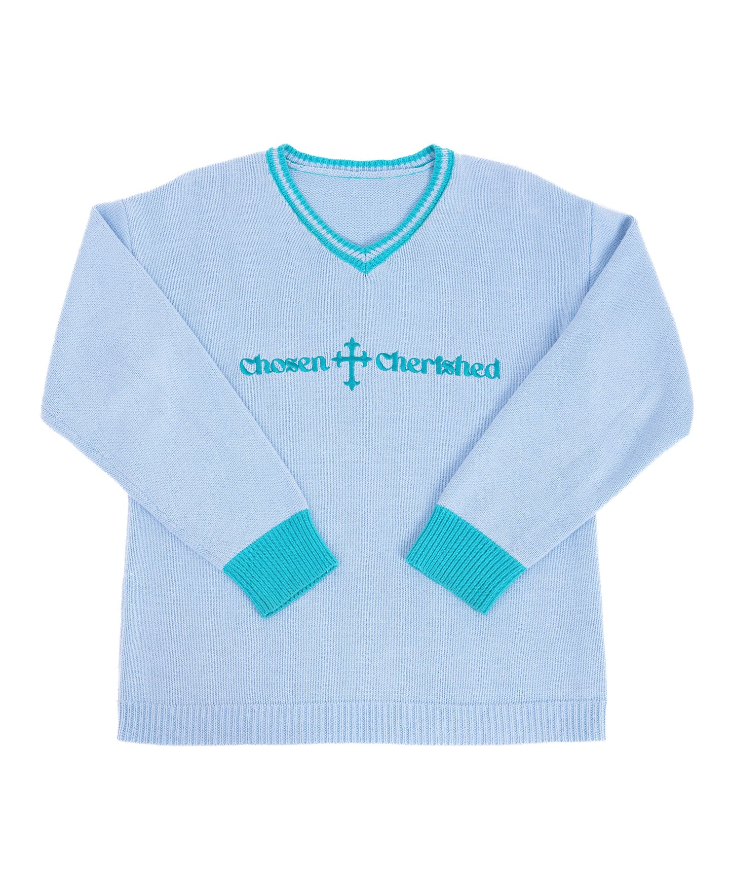 'Chosen & Cherished' Sweater Blue